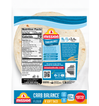 Mission Foods Carb Balance Soft Tortillas - Flour, 7.5 inch