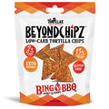 Front of a BeyondChipz Torpillas bag labeled Bing Bang BBQ.