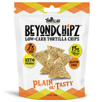 Front of a BeyondChipz Plain Ol' Tasty Torpillas bag.