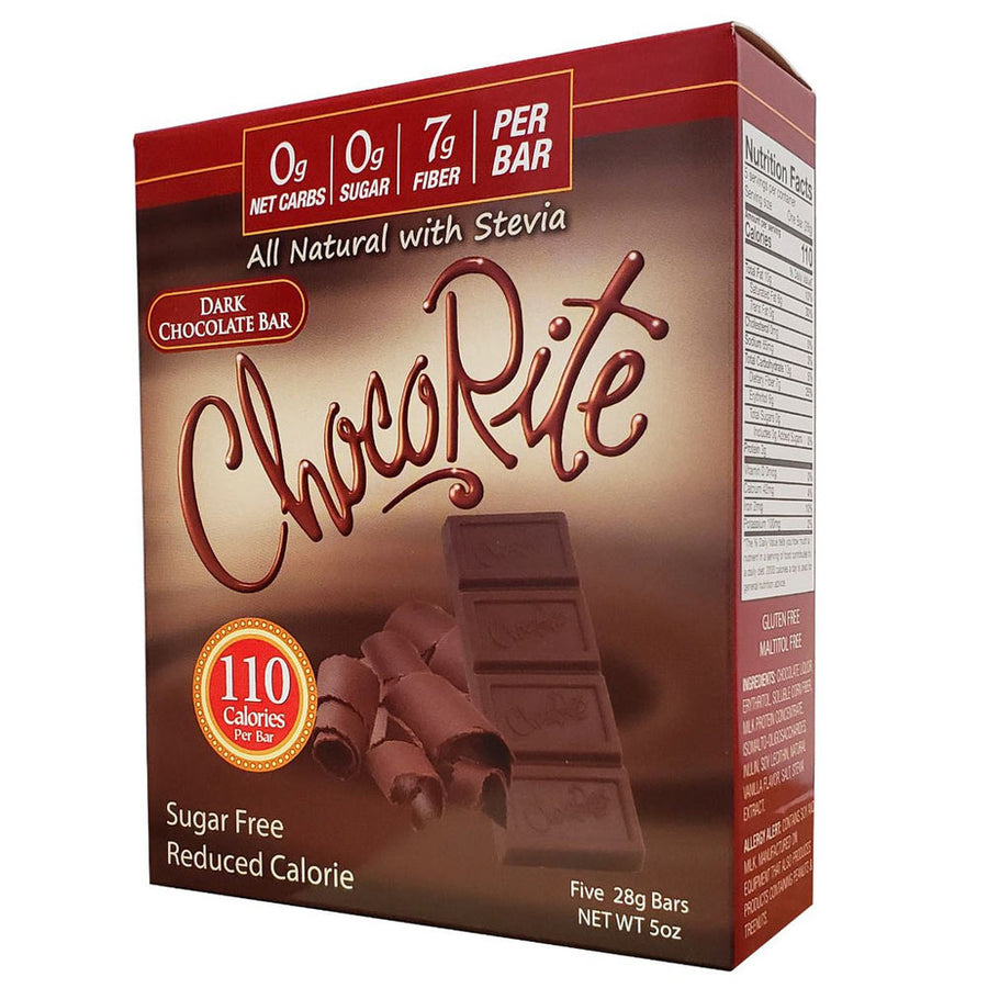 A box of ChocoRite Dark Chocolate bars.