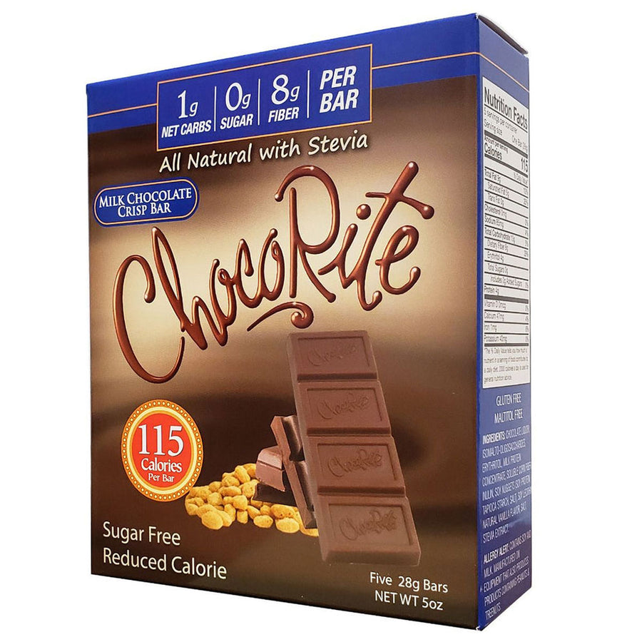 A box of ChocoRite Milk Chocolate Crisp bars.