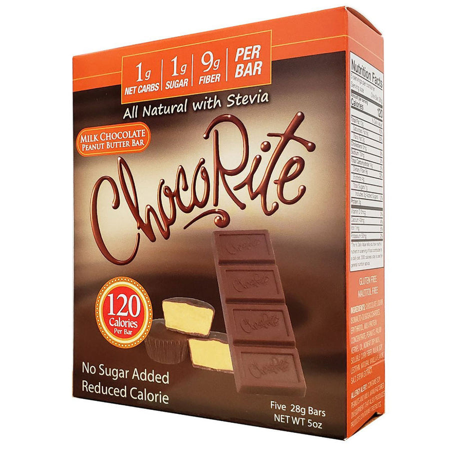 A box of ChocoRite Milk Chocolate Peanut Butter bars.