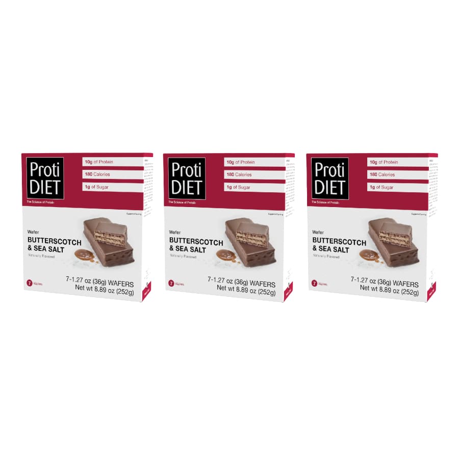 Proti Diet 10g Protein Wafer Bars - Butterscotch and Sea Salt #Size_3-Pack