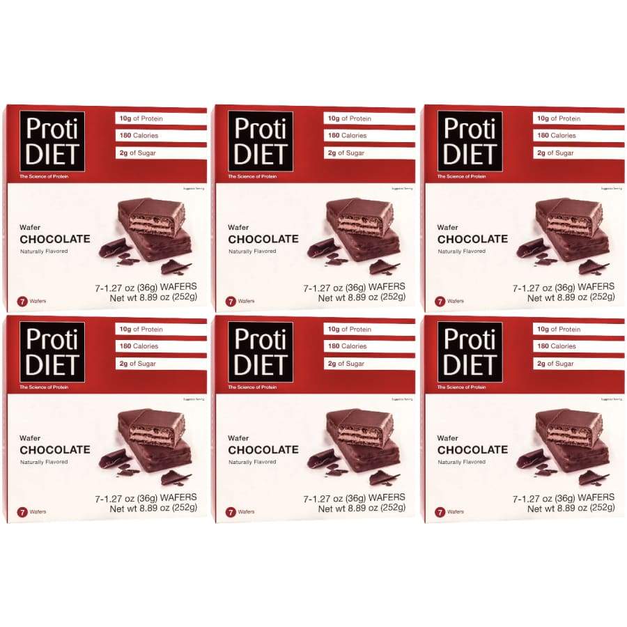 Proti Diet 10g Protein Wafer Bars - Chocolate #Size_6-Pack