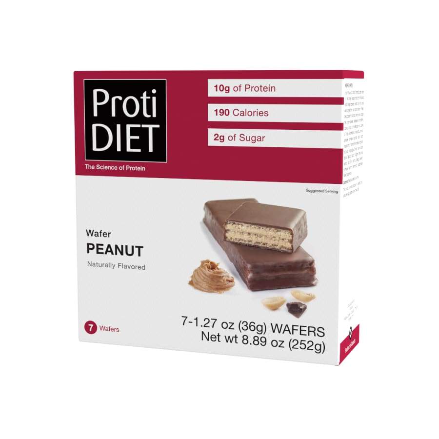 Proti Diet Coated Protein Wafer Bars, Peanut Flavor, 7 Bars - 1-Pack