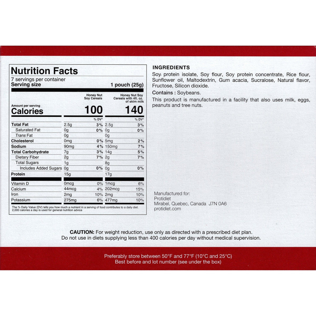 Proti Diet Protein Cereal, Honey Nut, 7 Pouches — gallery image 2