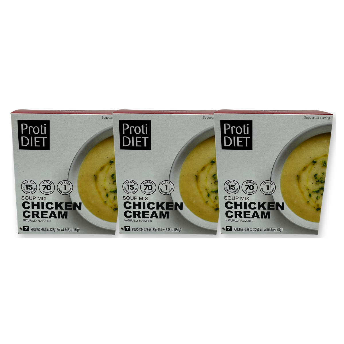 Mezcla de sopa de proteína Proti Diet, pollo, 7 sobres