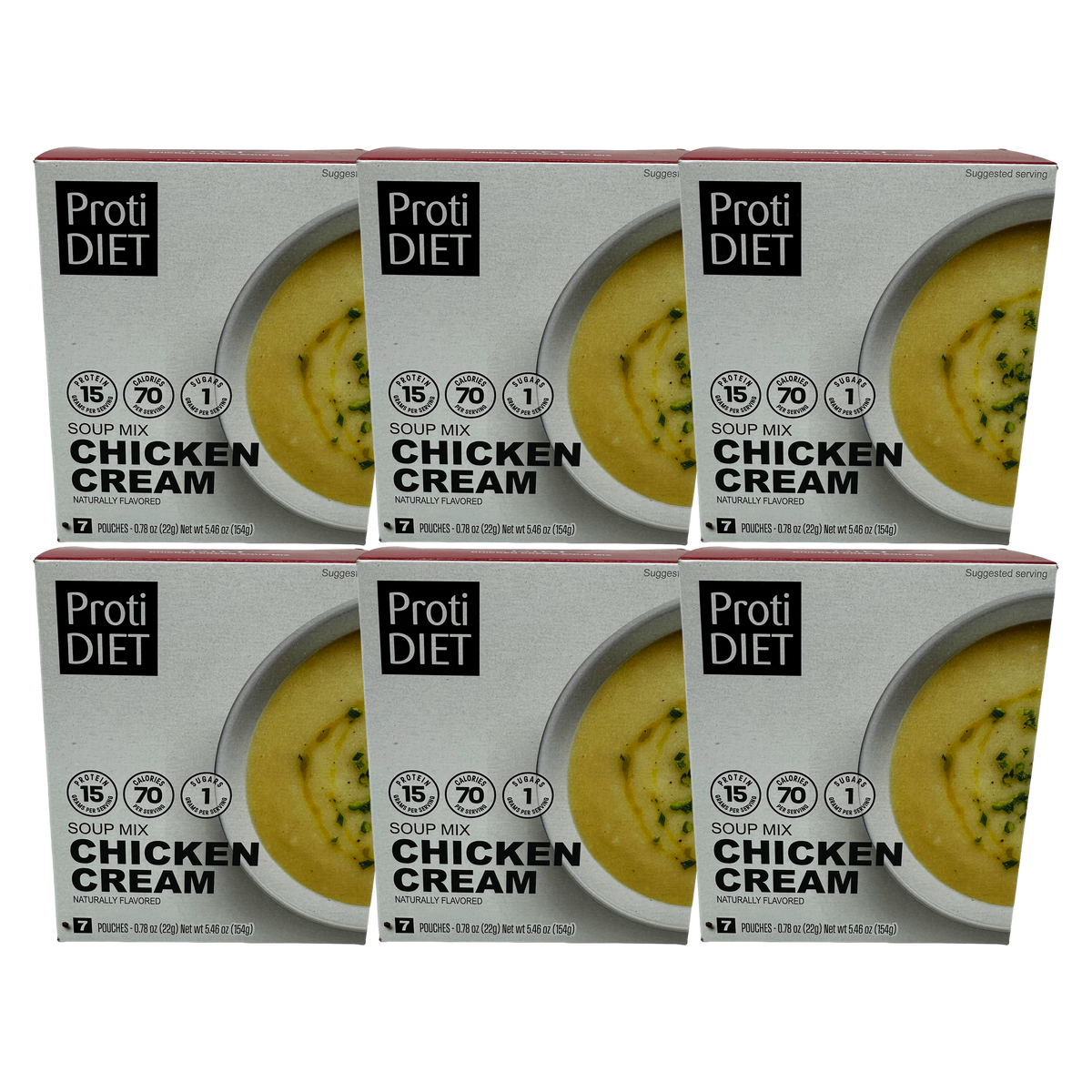 Mezcla de sopa de proteína Proti Diet, pollo, 7 sobres