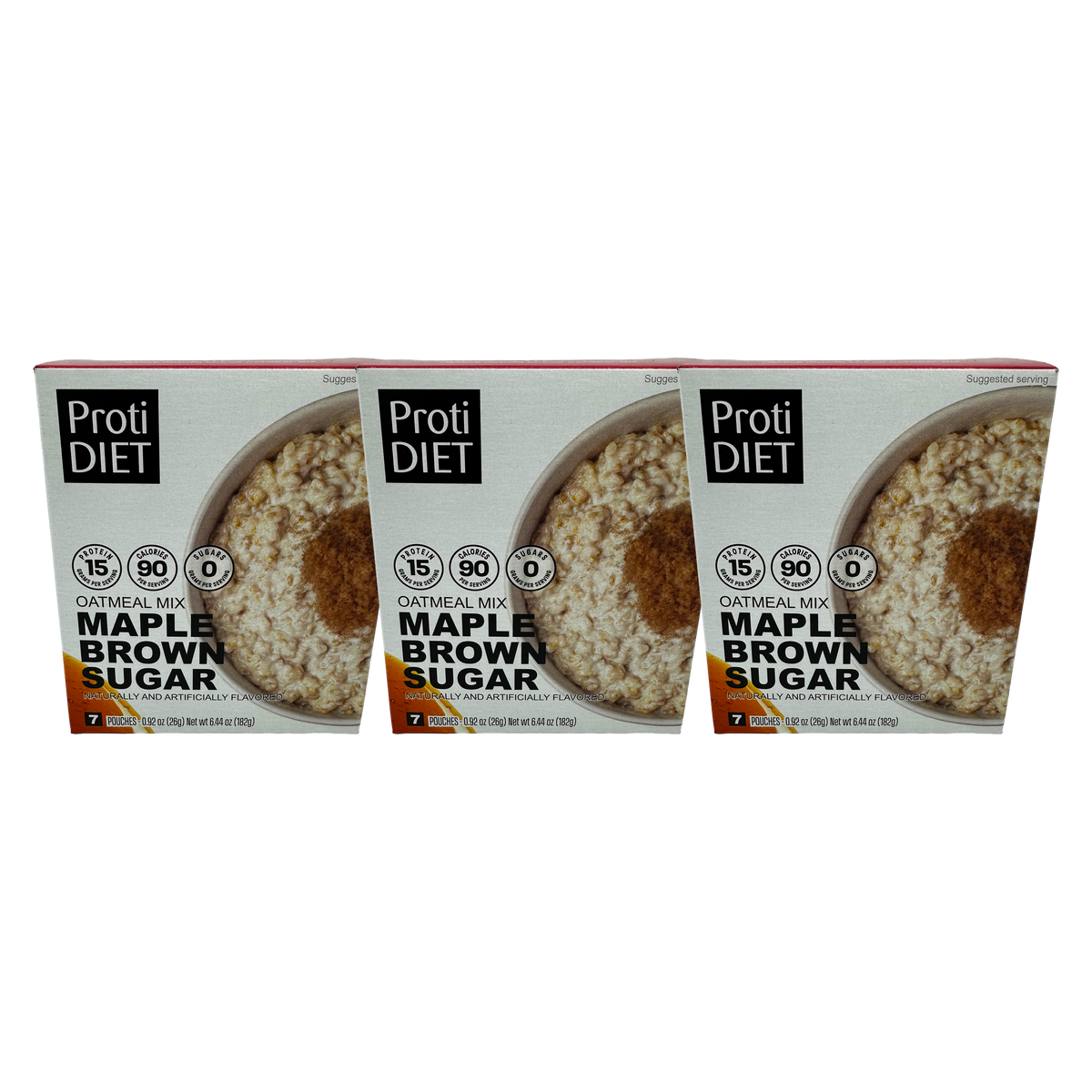 Mezcla de Avena con Proteínas Proti Diet, Jarabe de Arce y Azúcar Moreno, 7 Sobres