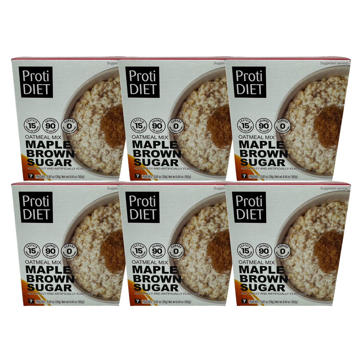 Mezcla de Avena con Proteínas Proti Diet, Jarabe de Arce y Azúcar Moreno, 7 Sobres
