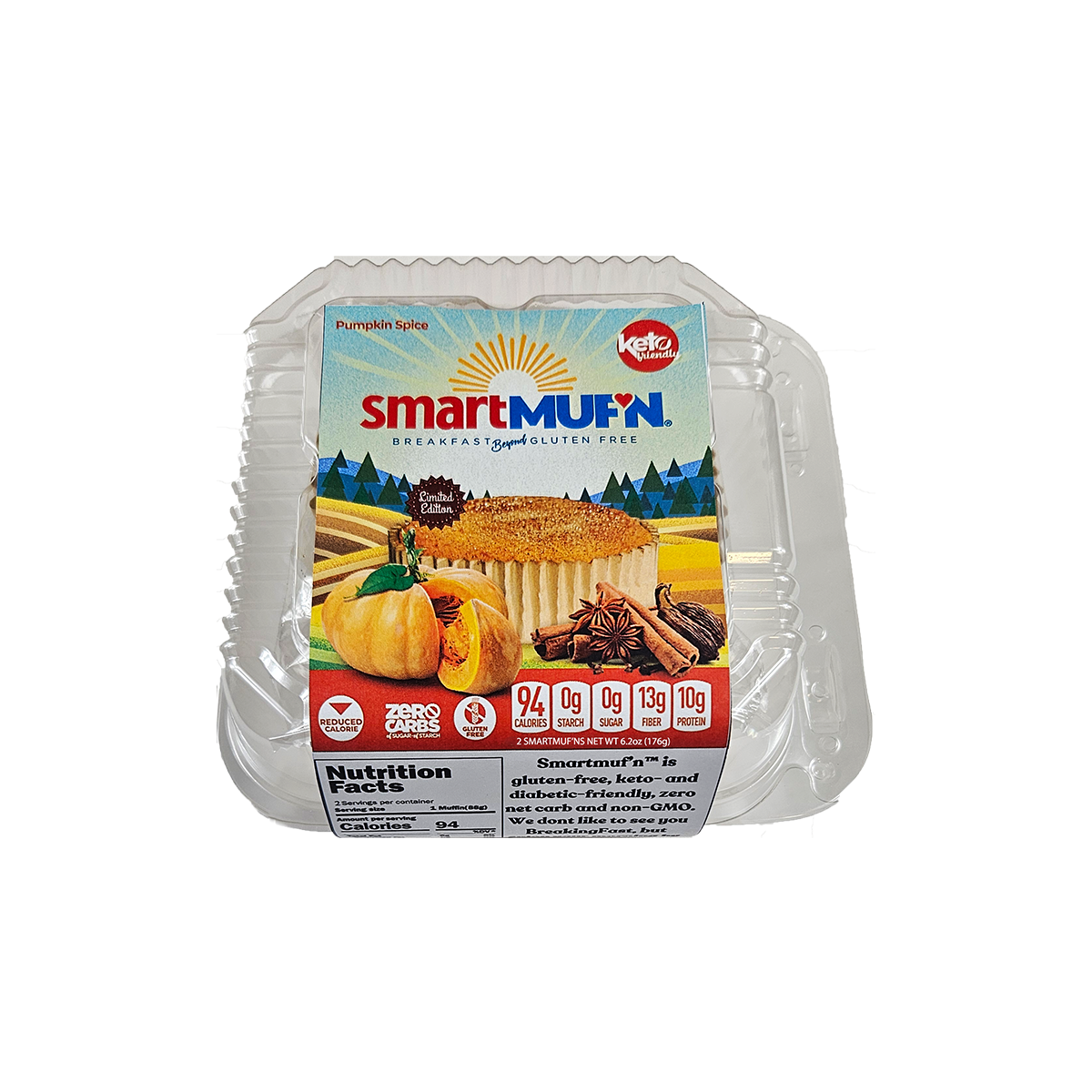 Smart Baking Company SmartMuf'n - Pumpkin Spice, 2 muf'ns