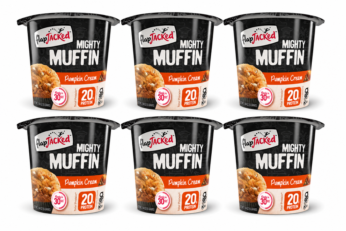 FlapJacked Mighty Muffins - Pumpkin Cream, 6-Pack