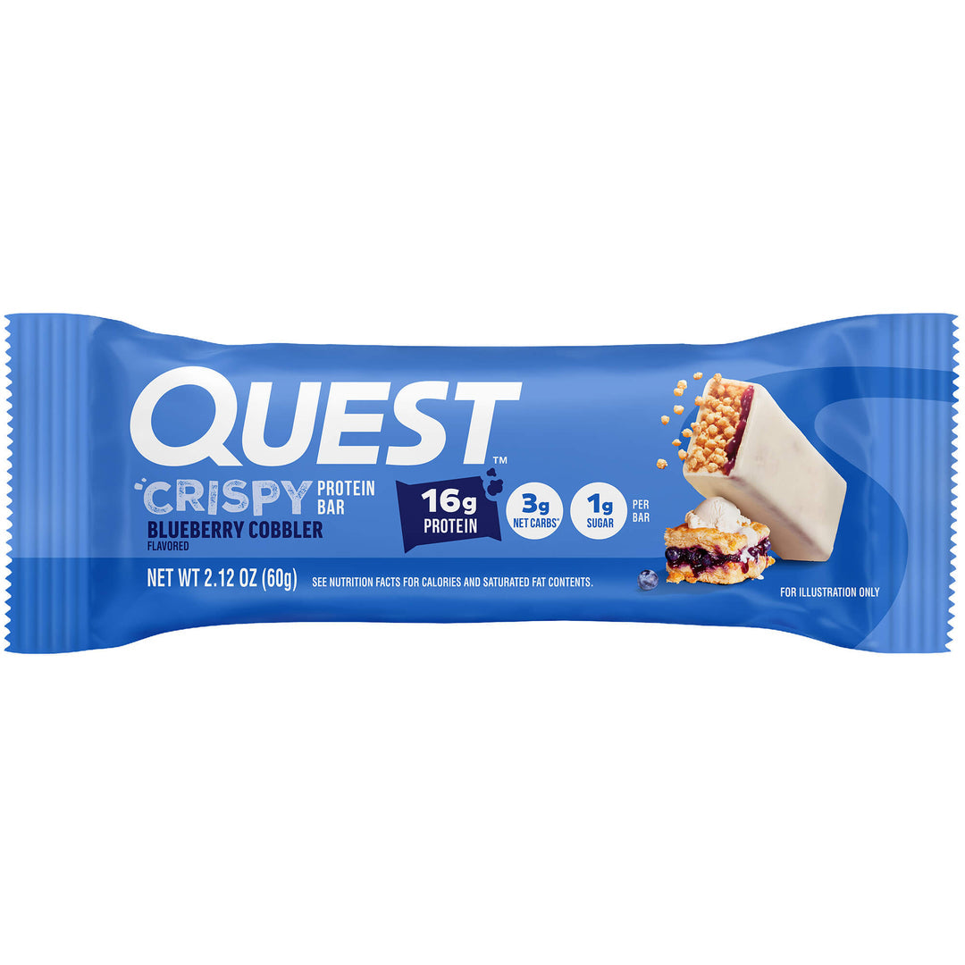Quest Nutrition Hero Crispy Protein Bar in Blueberry Cobbler #Size_1 bar, product image 18.