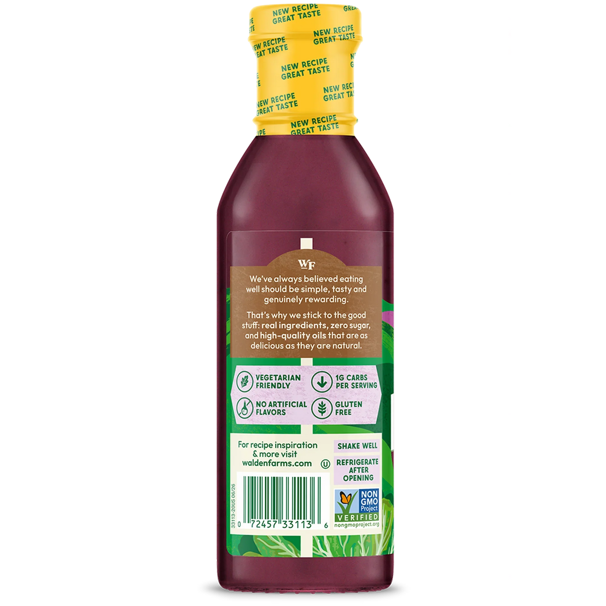 Walden Farms Dressing, Raspberry Vinaigrette flavor.