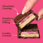 Catalina Crunch Dark Chocolate Cookie Bar, 4.6 oz (4 bars) - Raspberry