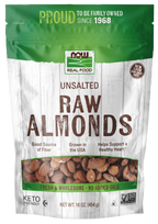 NOW Almonds, Unsalted, 16 oz (454 g) product package