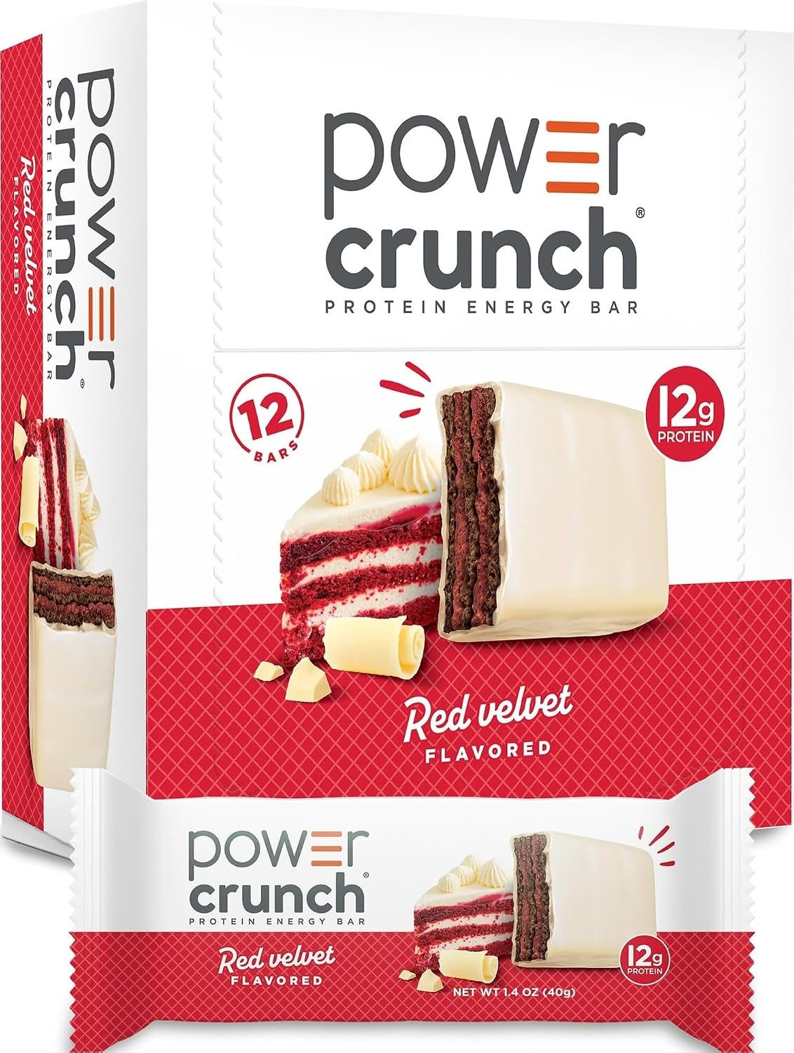 BNRG Power Crunch Protein Bars - Red Velvet 12 Bars