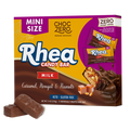 Front package of ChocZero Mini Size Rhea Candy Bar