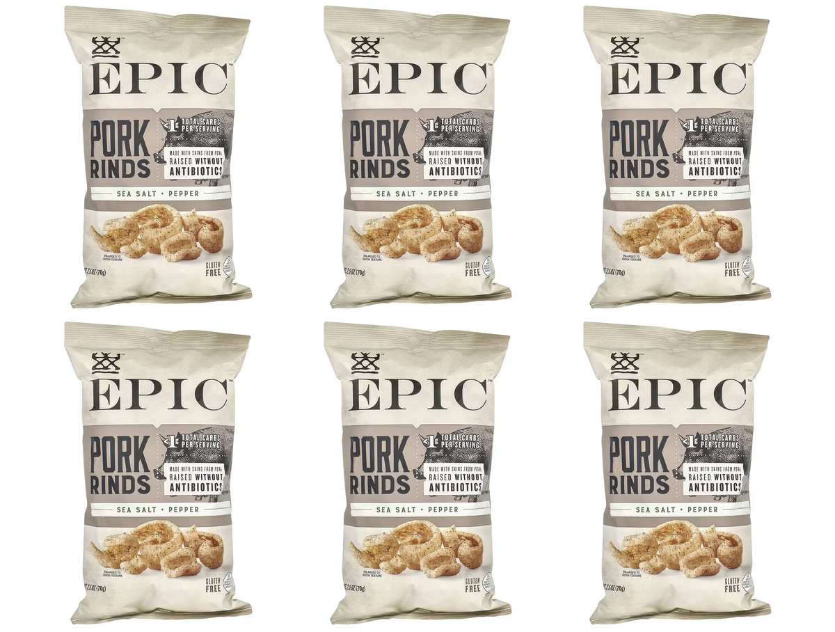 Epic Pork Rinds, 2.5oz - Sea Salt & Pepper 6-Pack