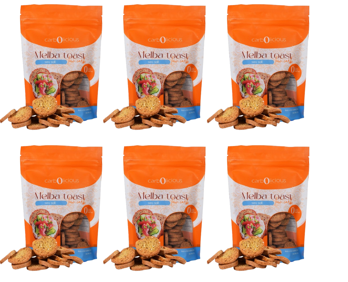 Carbolicious Low Carb Melba Toast - Sea Salt 6-Pack