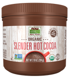 NOW Organic Slender Hot Cocoa, No Sugar Added 10 oz product package