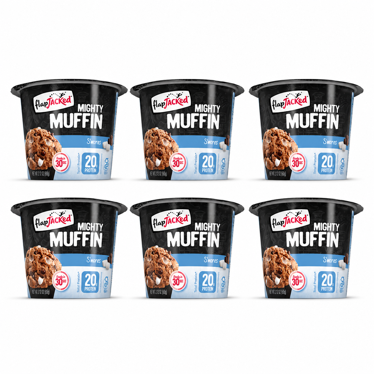 FlapJacked Mighty Muffins - S'mores, 6-Pack