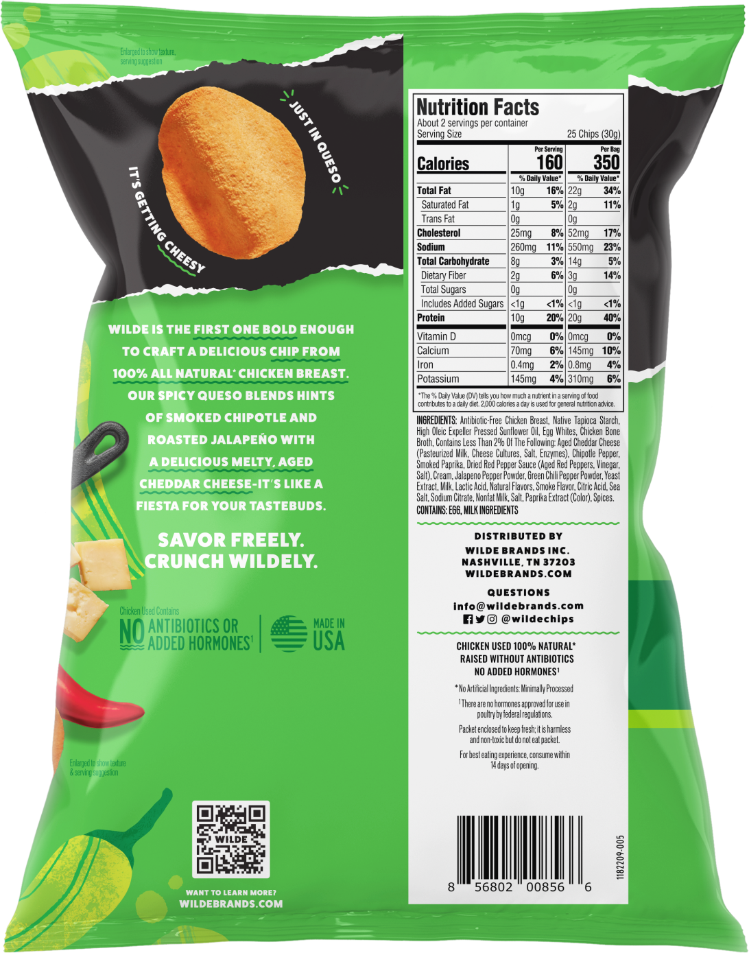 Wilde Chicken Chips - Spicy Queso