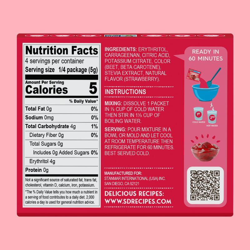 Simply Desserts Sugar Free Jel Dessert - Strawberry (0.7oz)