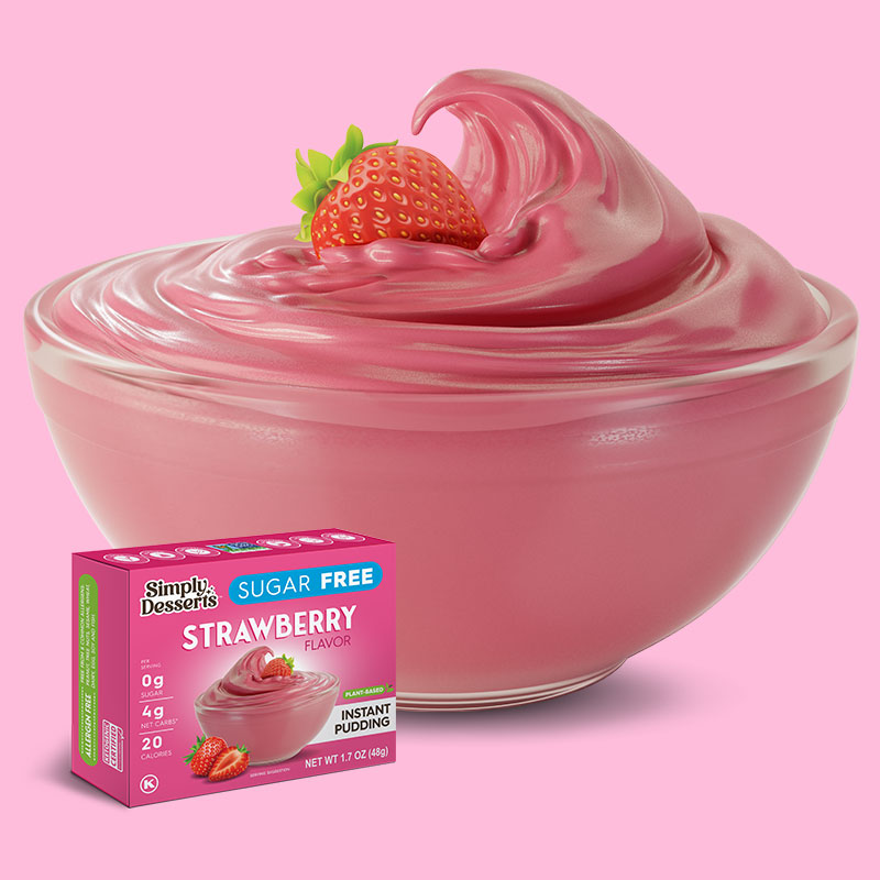 Simply Desserts Sugar Free Instant Pudding - Strawberry