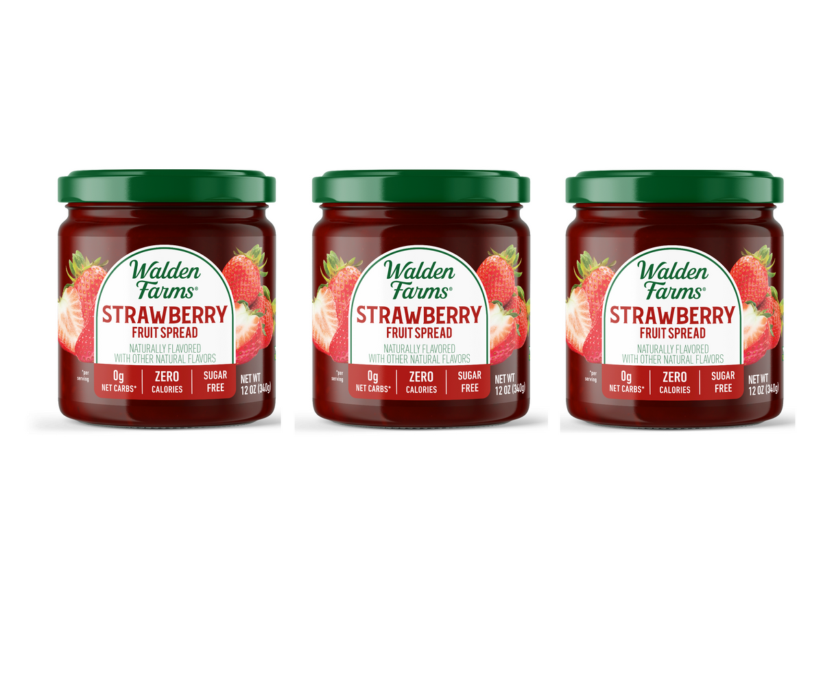 Walden Farms Fruit Spread, Strawberry, 3 Jars.
