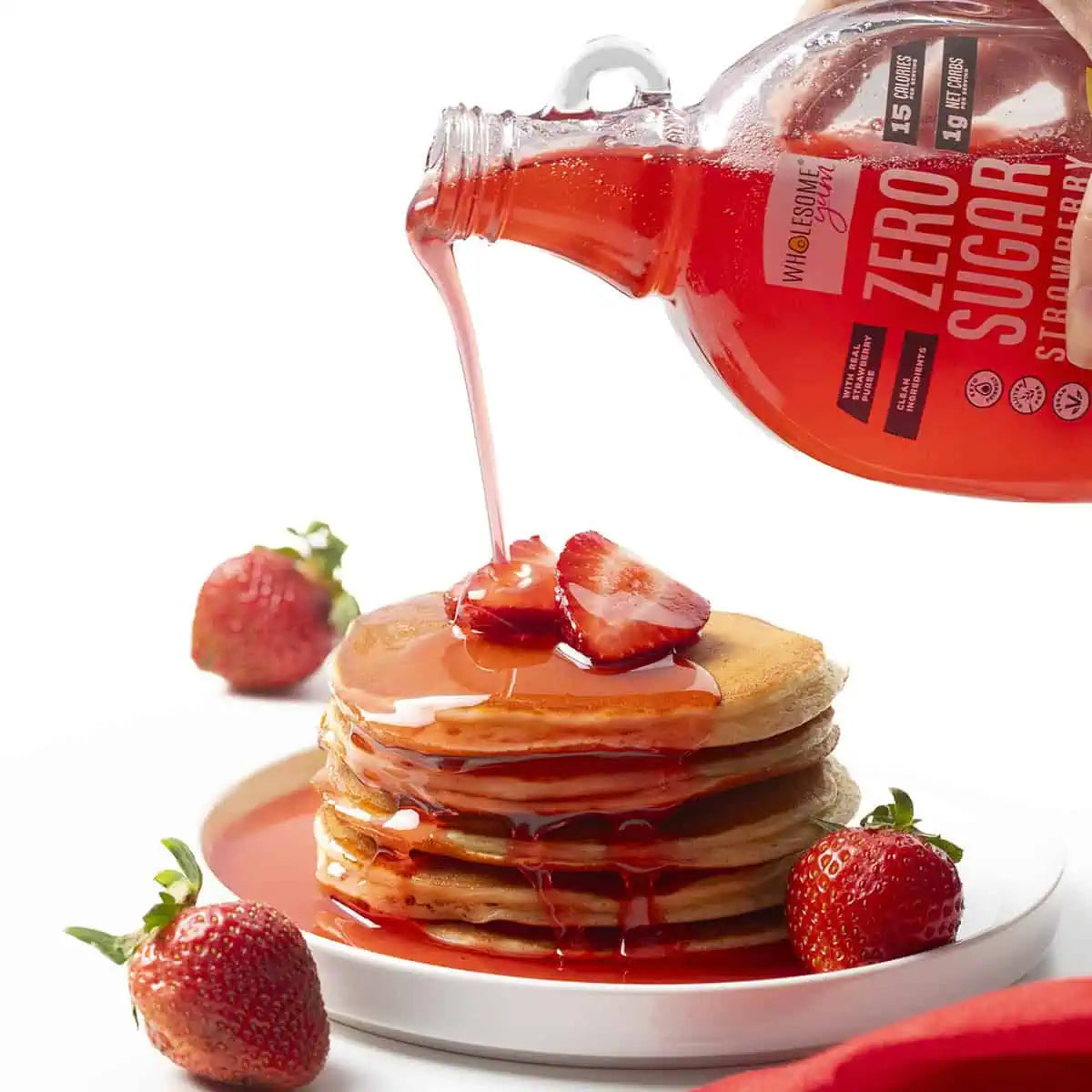 Wholesome Yum Zero Sugar Fruit Syrup, 12 fl. oz - Strawberry