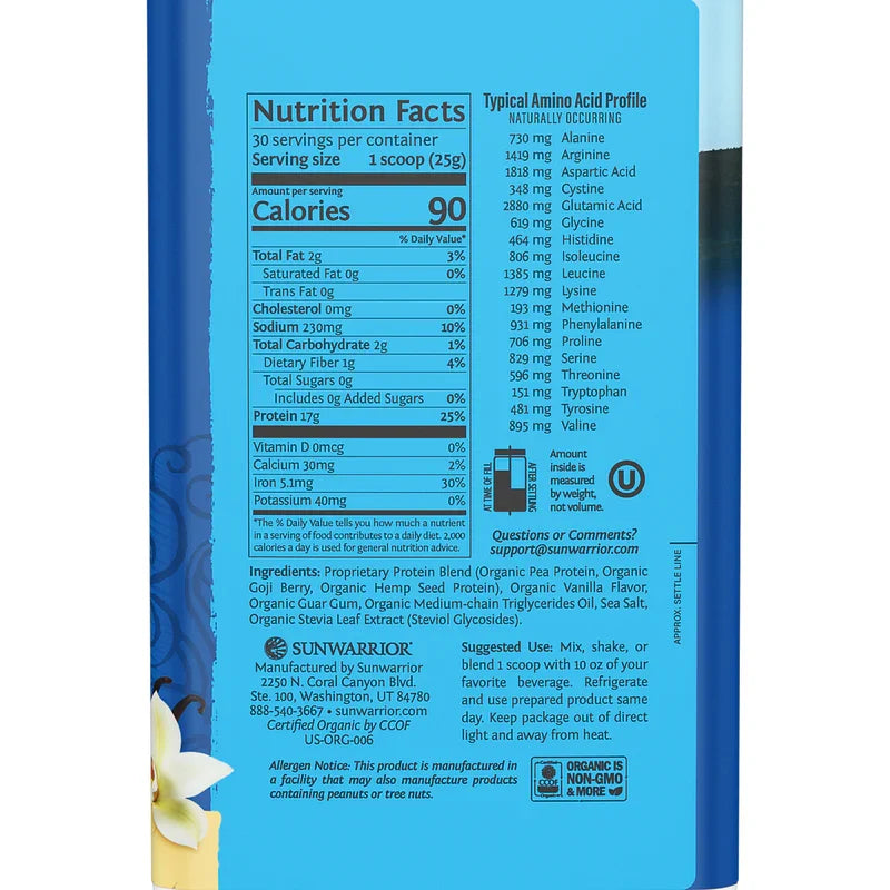 Sun Warrior Warrior Blend Protein - Vanilla