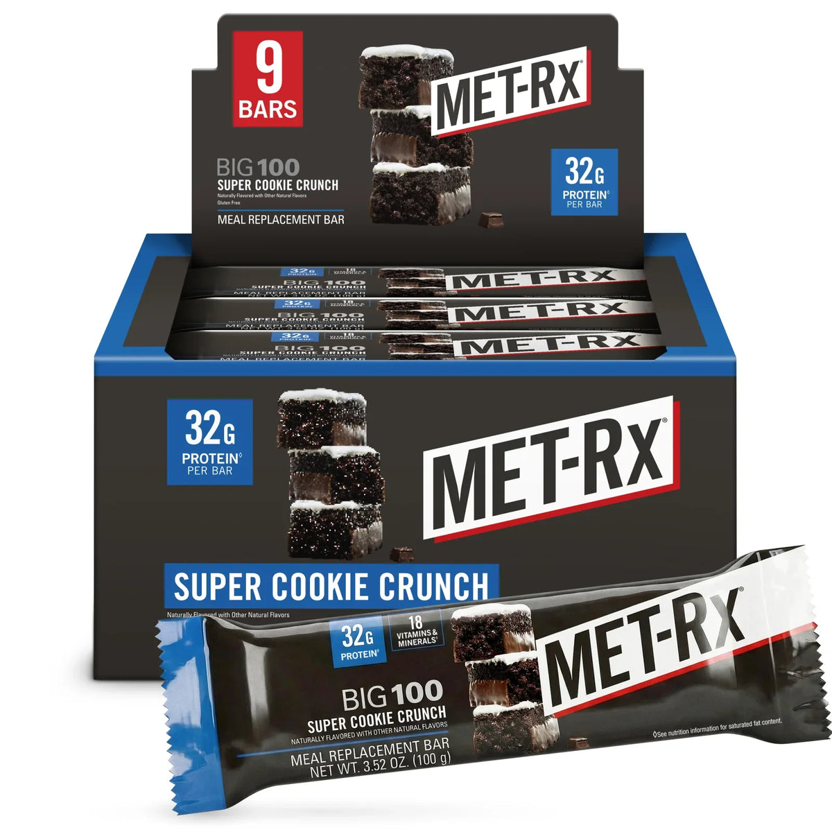 MET-Rx BIG 100 Food Bars - Super Cookie Crunch