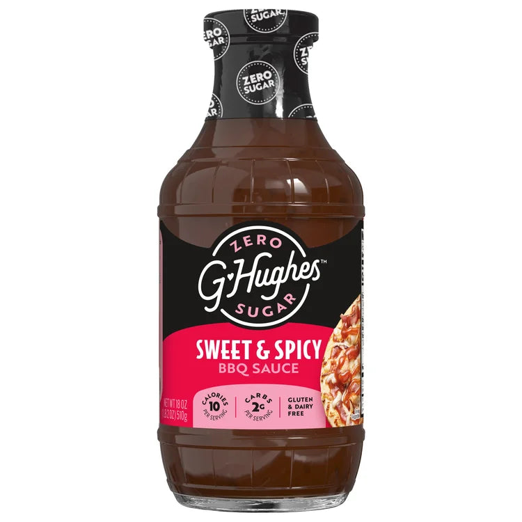 G Hughes' Smokehouse Sugar-Free BBQ Sauce - Sweet & Spicy (18 oz) - 1 Bottle