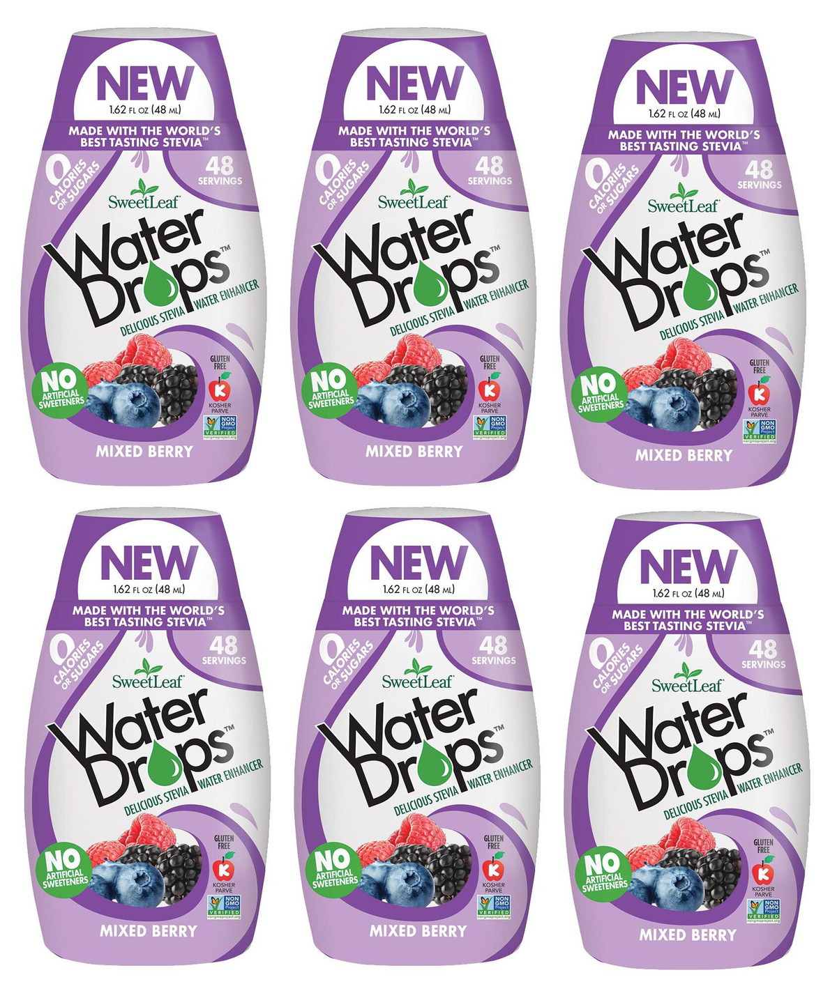 SweetLeaf Water Drops Water Enhancer - Mixed Berry 6-Pack