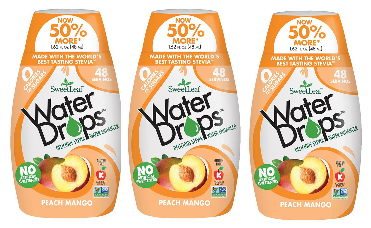 SweetLeaf Water Drops Water Enhancer - Peach Mango 3-Pack