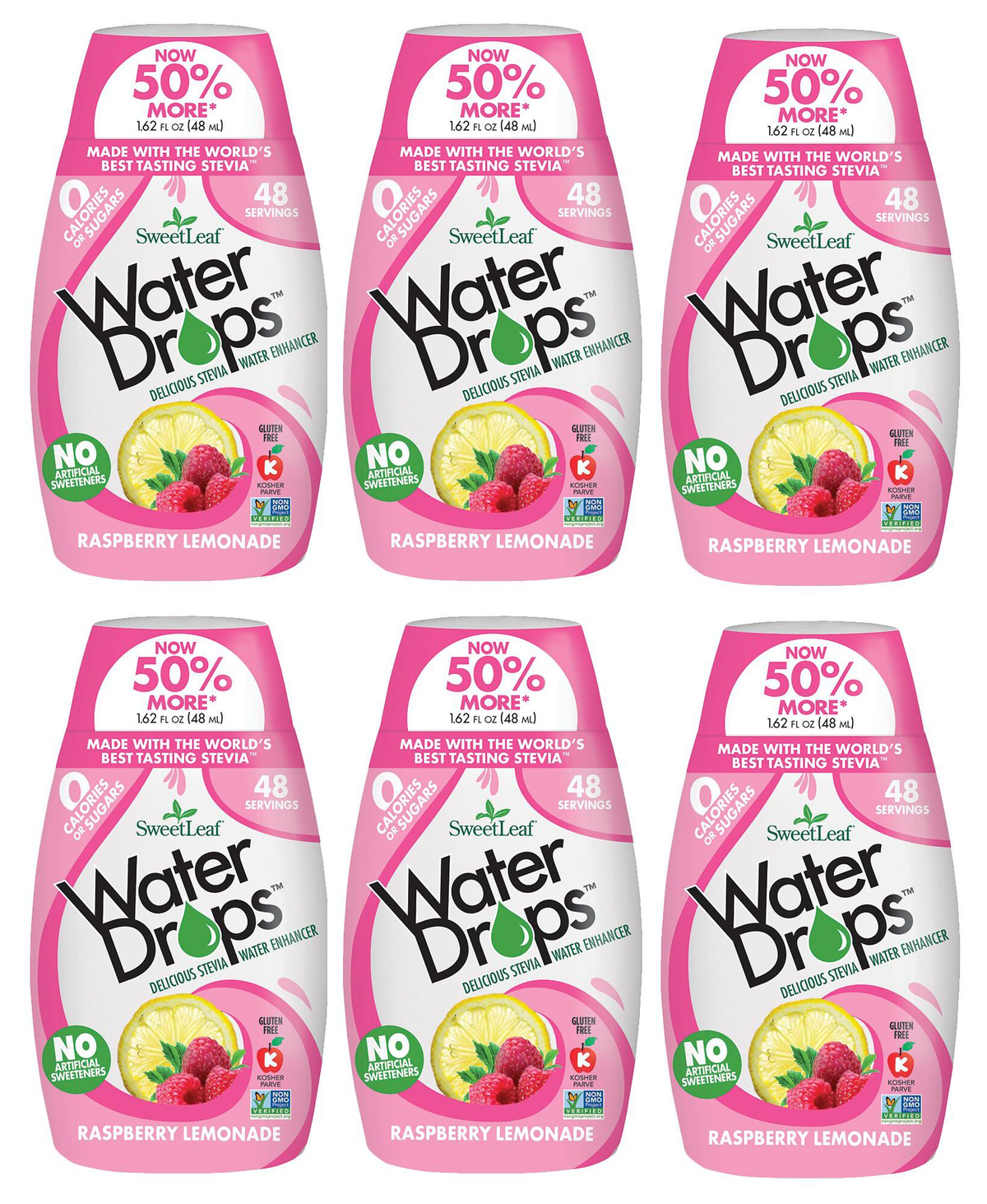 SweetLeaf Water Drops Water Enhancer - Raspberry Lemonade 6-Pack