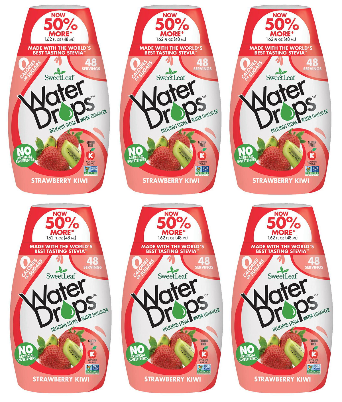 SweetLeaf Water Drops Water Enhancer - Strawberry Kiwi 6-Pack