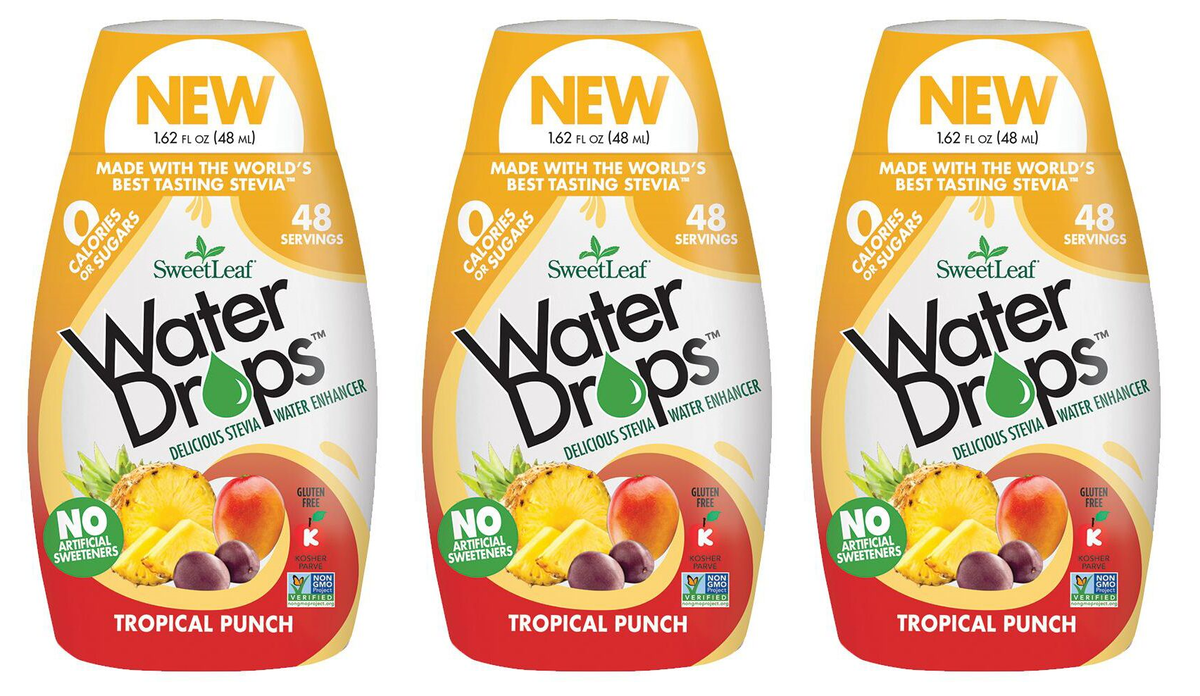 SweetLeaf Water Drops Water Enhancer - Tropical Punch 3-Pack