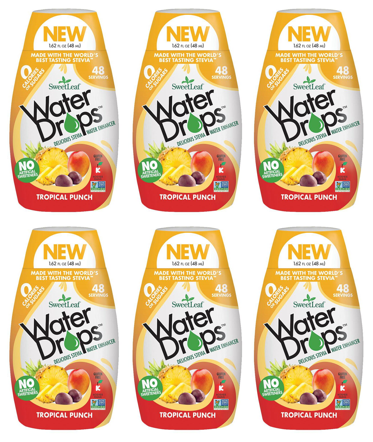 SweetLeaf Water Drops Water Enhancer - Tropical Punch 6-Pack