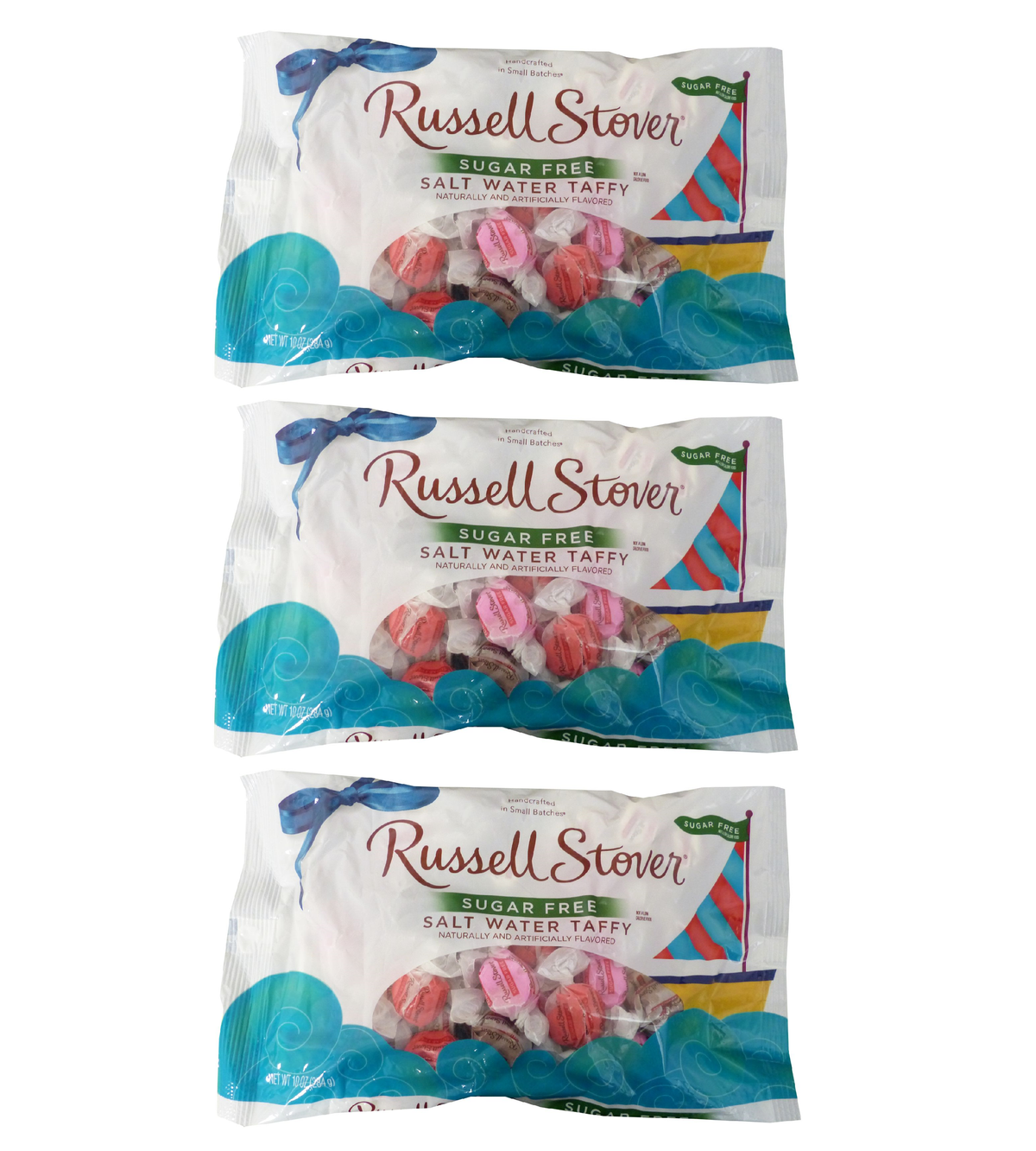 Russell Stover Sugar Free Salt Water Taffy 10 oz. - 3 Bags