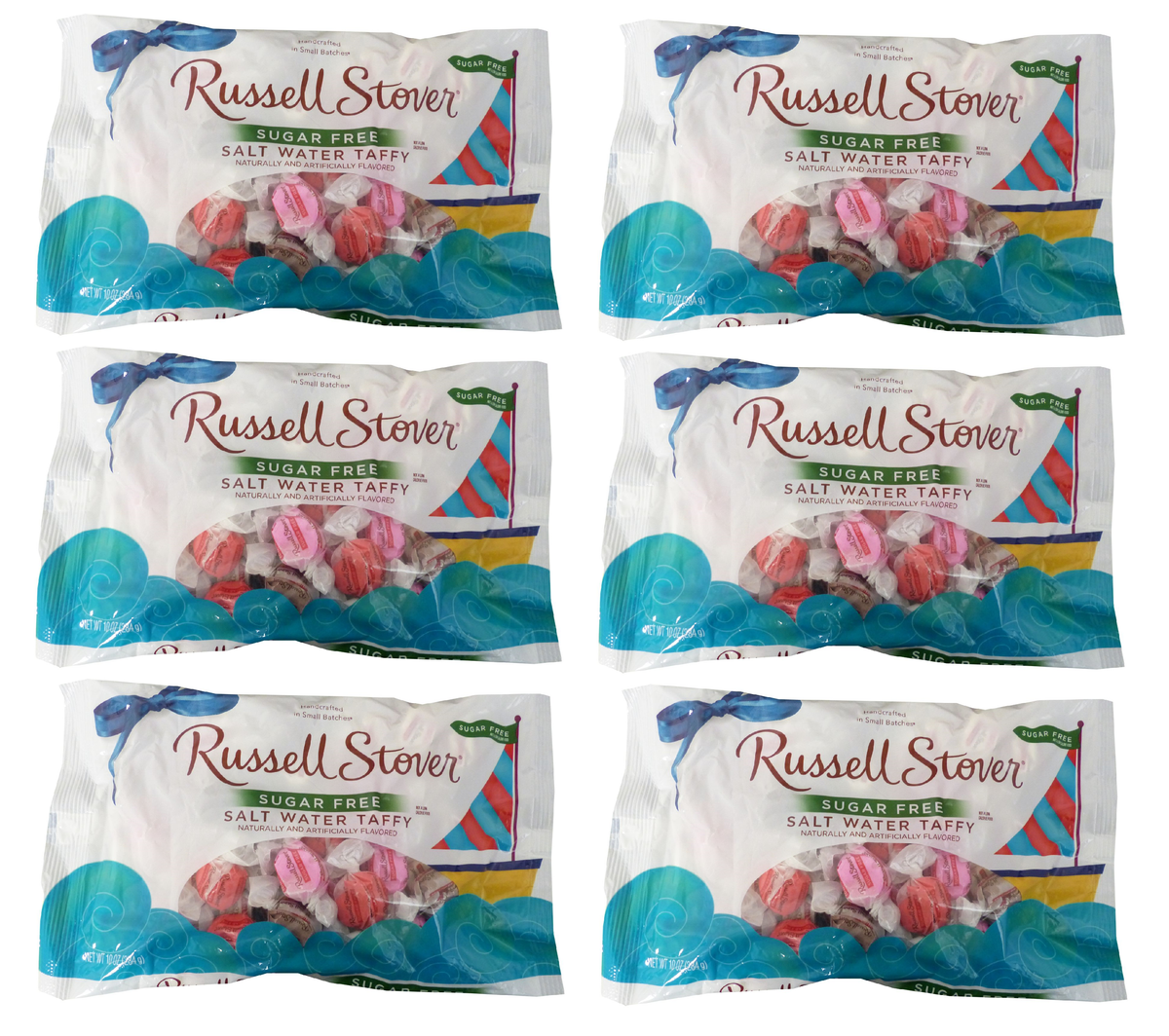 Russell Stover Sugar Free Salt Water Taffy 10 oz. - 6 Bags