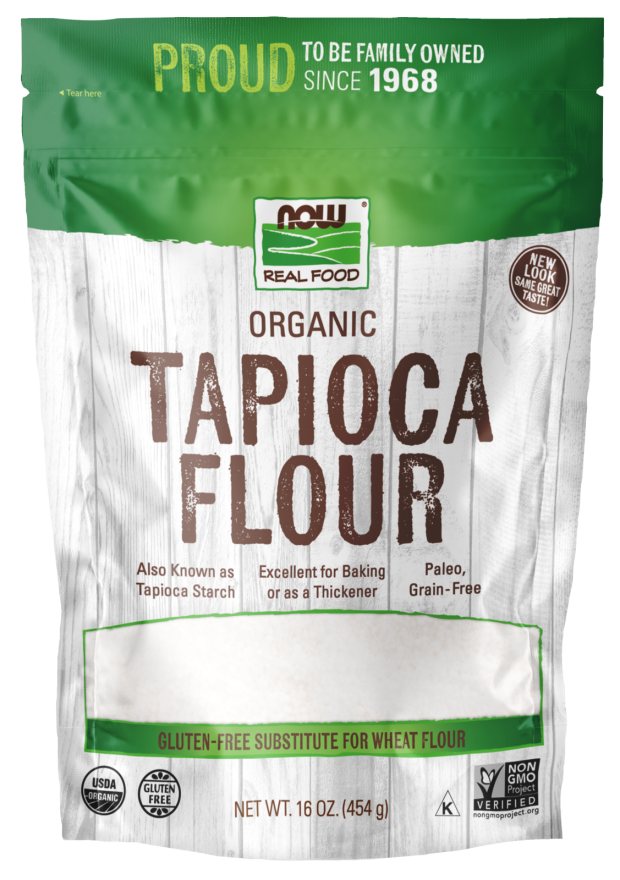NOW Tapioca Flour 16 oz. product package