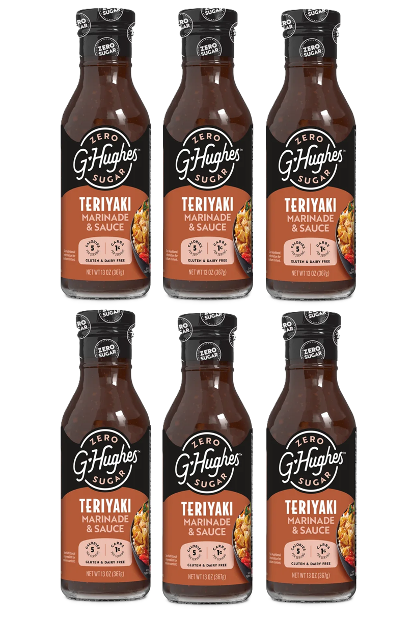 G Hughes Smokehouse Sugar Free Marinade - Teriyaki (13 oz) 6 Bottles