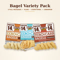 Zero Net Carb Bagel Variety Pack: Plain, Everything and Cinnamon