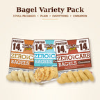 Zero Net Carb Bagel Variety Pack: Plain, Everything and Cinnamon