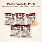 Impastable Pasta Variety Pack: Elbows, Penne, Rotini, Shells and Orzo