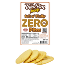 ThinSlim Foods Soft n' Fluffy Zero Net Carb Pitas label above five pita breads.