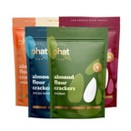 Almond Flour Crackers by Real Phat Foods (4.5 oz) - Variety Pack