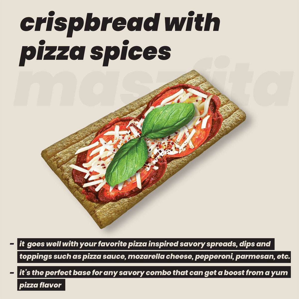 Maszfita Gluten Free Crispbread, 3.5 oz - With Pizza Spices